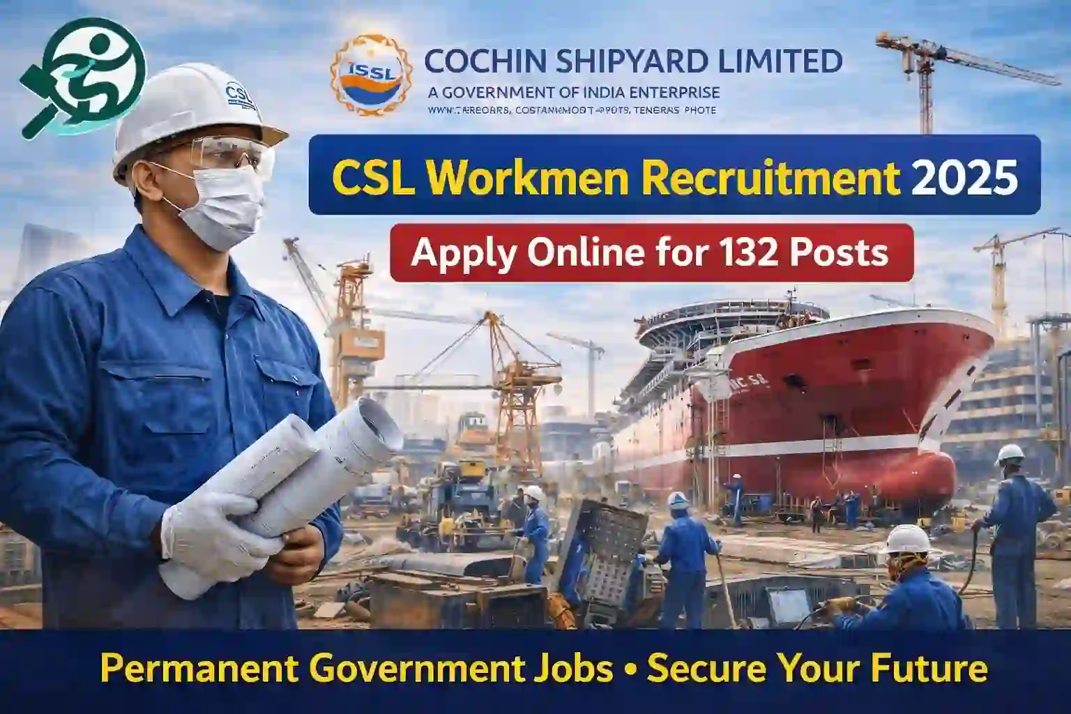 CSL Workmen Recruitment 2025 Apply Online