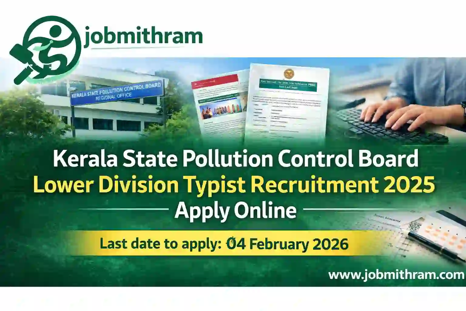 Kerala PSC Lower Division Typist Recruitment 2025 notification with last date and anticipated vacancies – Jobmithram