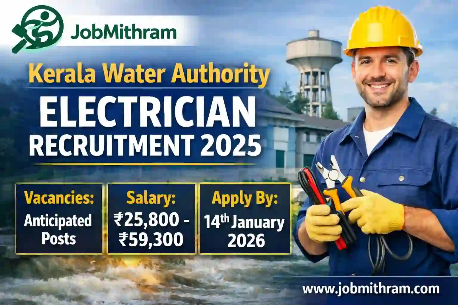 Kerala Water Authority Electrician Recruitment 2025 Notification