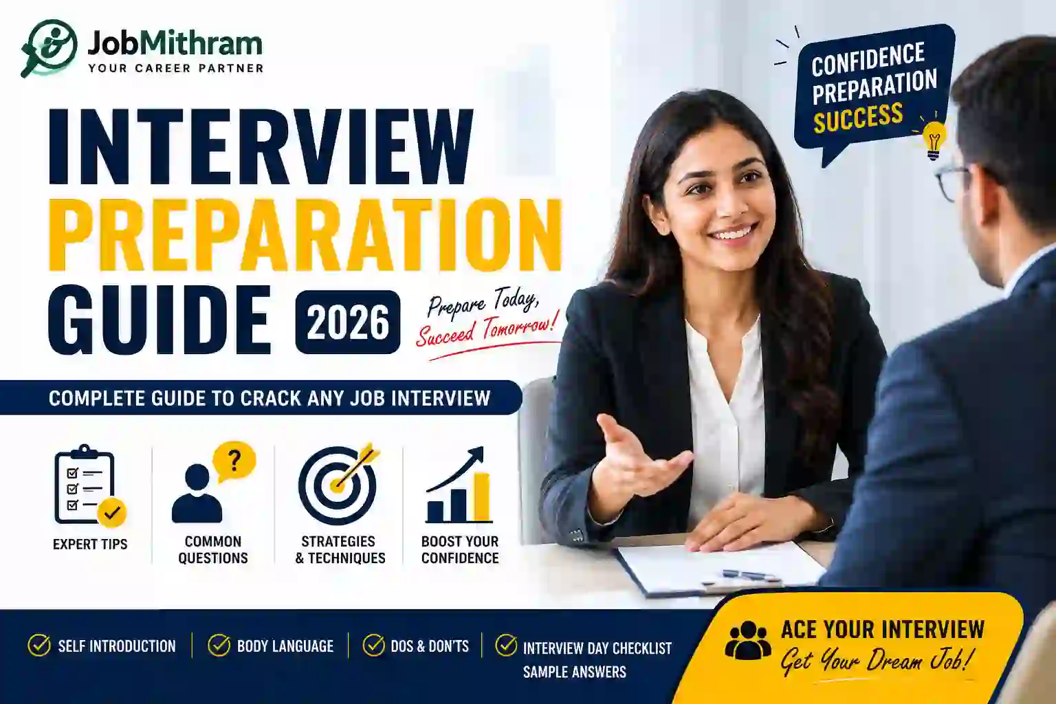 Interview Preparation Guide 2026 with expert tips to crack any job interview successfully